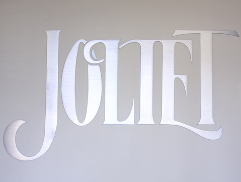 Joliet Interior Flat Cut Aluminum Letters