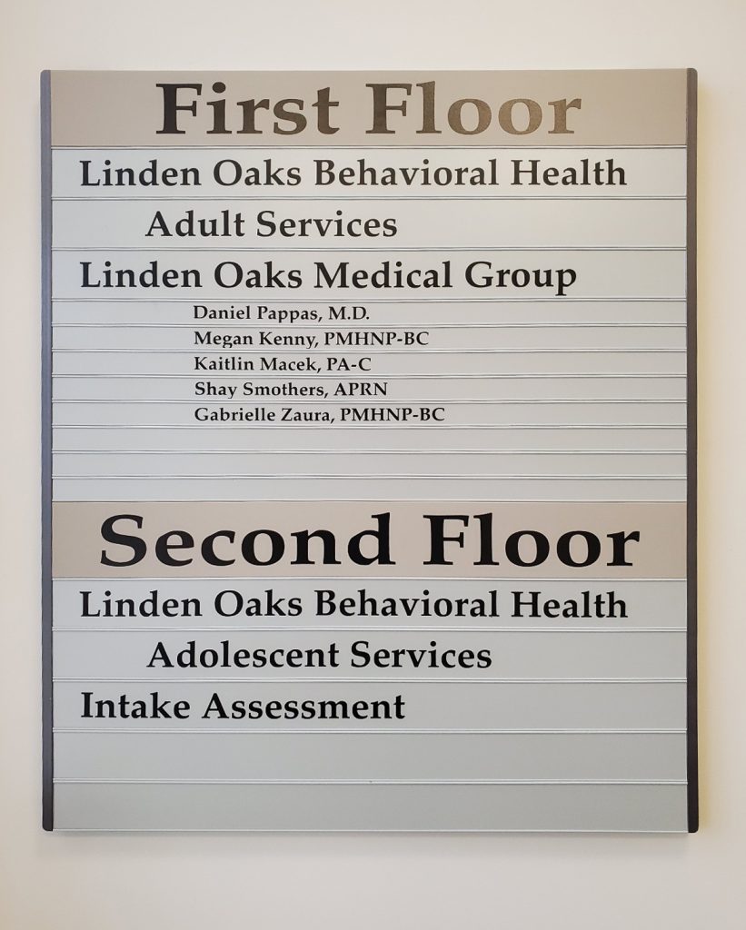 290 Series Directory Sign for Linden Oaks Location